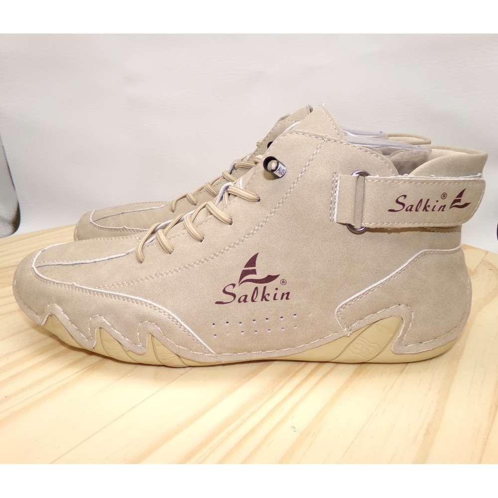 Salkin Minimalist Barefoot Boots Mens Beige Size 40 Ankle Height‎ Leather Adj.